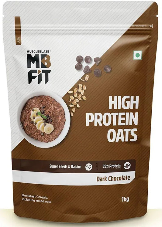 MUSCLEBLAZE 1 KG HIGH PROTEIN OATS DARK CHOCOLATE