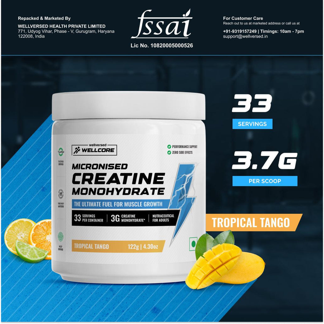 WELLCORE CREATINE TROPICAL TANGO 33 SERV-122 GM
