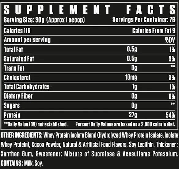DEXTER JACKSON BLACK SERIES ISOLATE CHOCOLATE -76 SERV