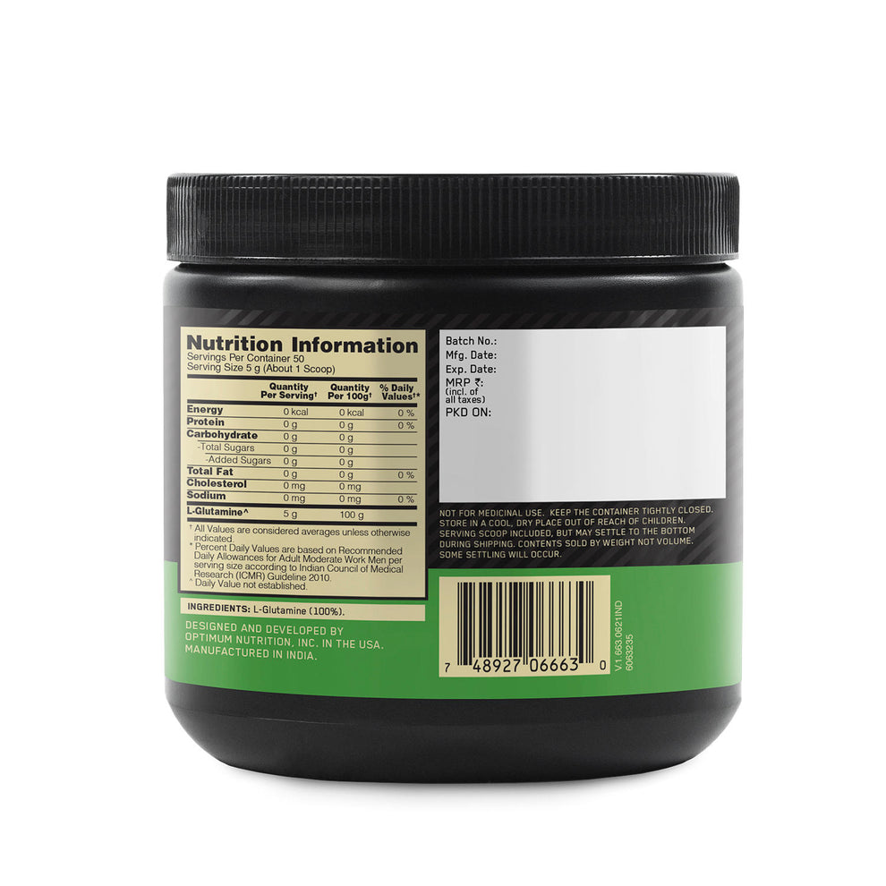 OPTIMUM NUTRITION GLUTAMINE 250 GRAM