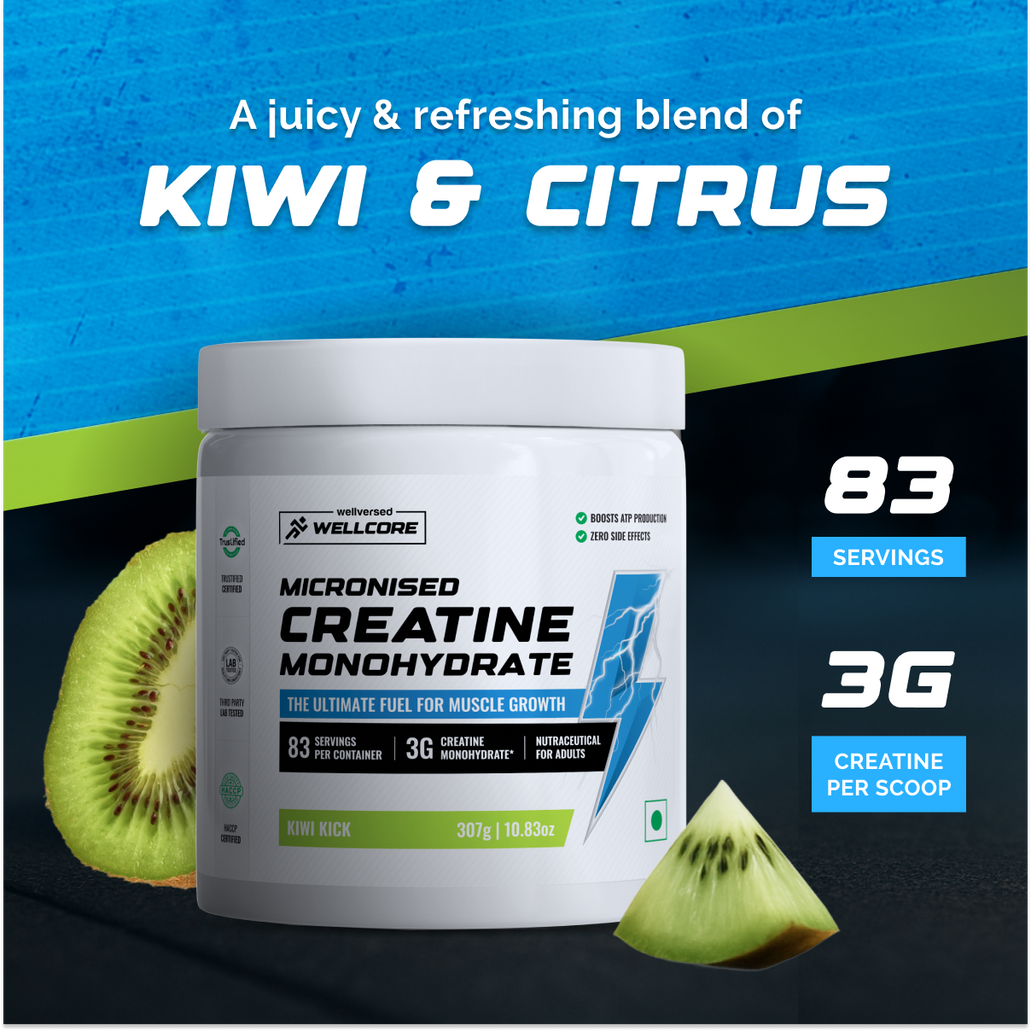 WELLCORE CREATINE KIWI KICK-307 GRAM -83 SERV