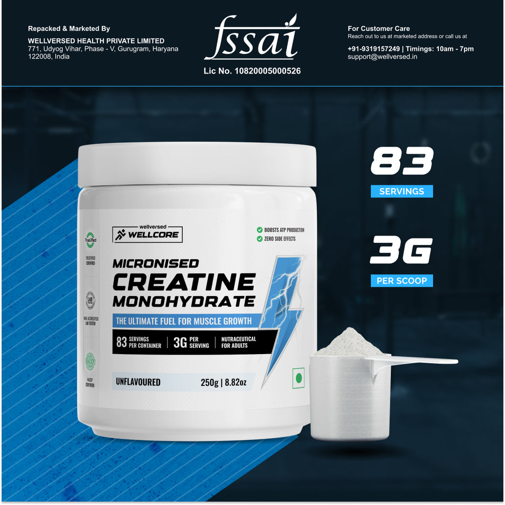 WELLCORE CREATINE UN FLAV-100 GRAM-33 SERV