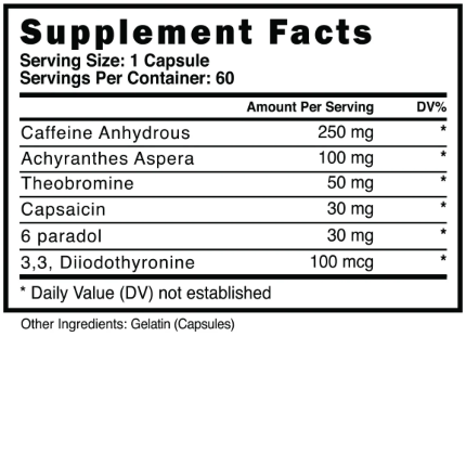 BLACKSTONE LABS PARABURN FAT BURNER (60 CAP)
