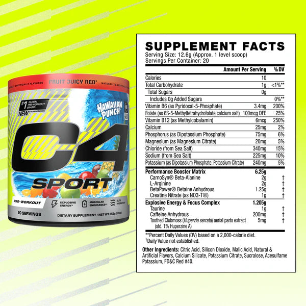 C4 SPORTS 20 SERVINGS ICY BLUE RAZZ