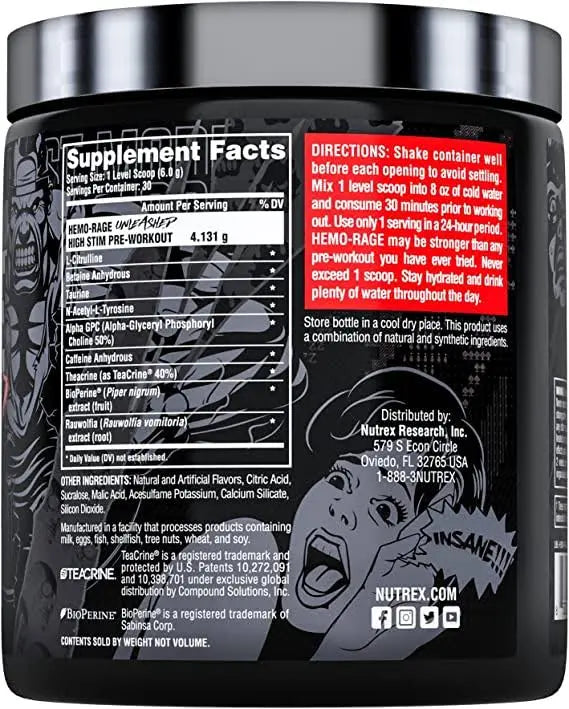 NUTREX HEMO-RAGE PRE WORKOUT 30 SERV ORANGE MANGO
